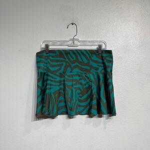 Victoria's Secret Blue Mini Swim Skirt Sz L